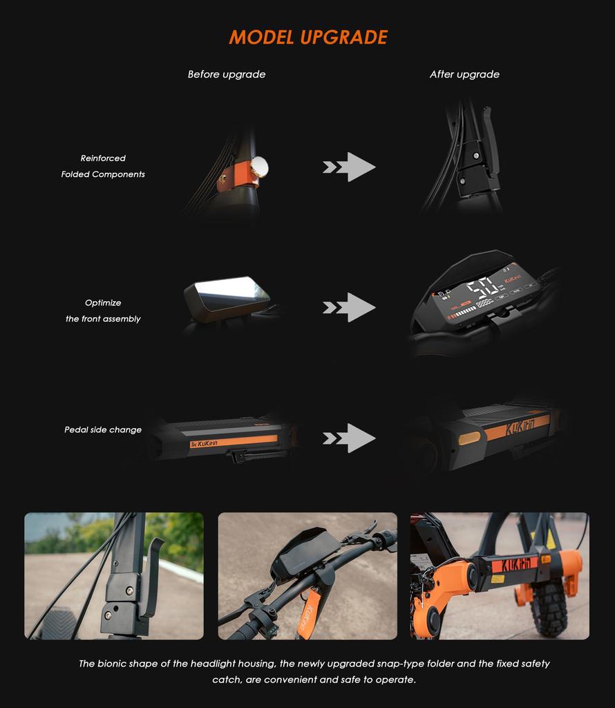 Folding Electric Scooter Kukirin G3 1200W Motor 52V18Ah Lithium Battery 50km/h Max Speed 63km Max Range