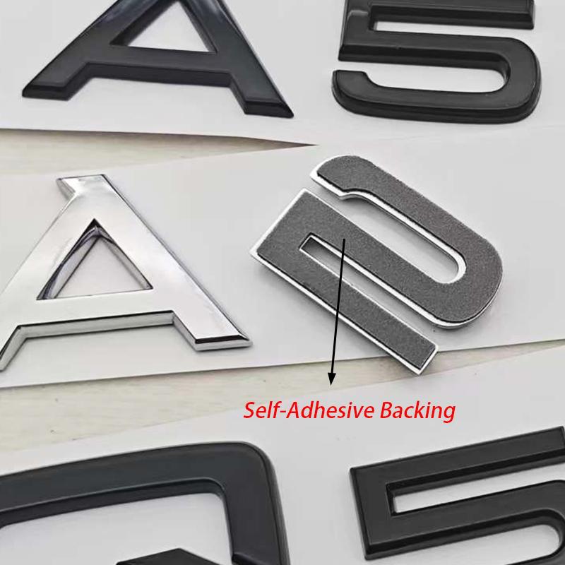 3D ABS Araba Harfleri Logo A5 Q5 Arka Bagaj Rozeti Çıkartma Amblem Çıkartmaları Audi Q5 A5 İçin Oto Kuyruk Aksesuarları