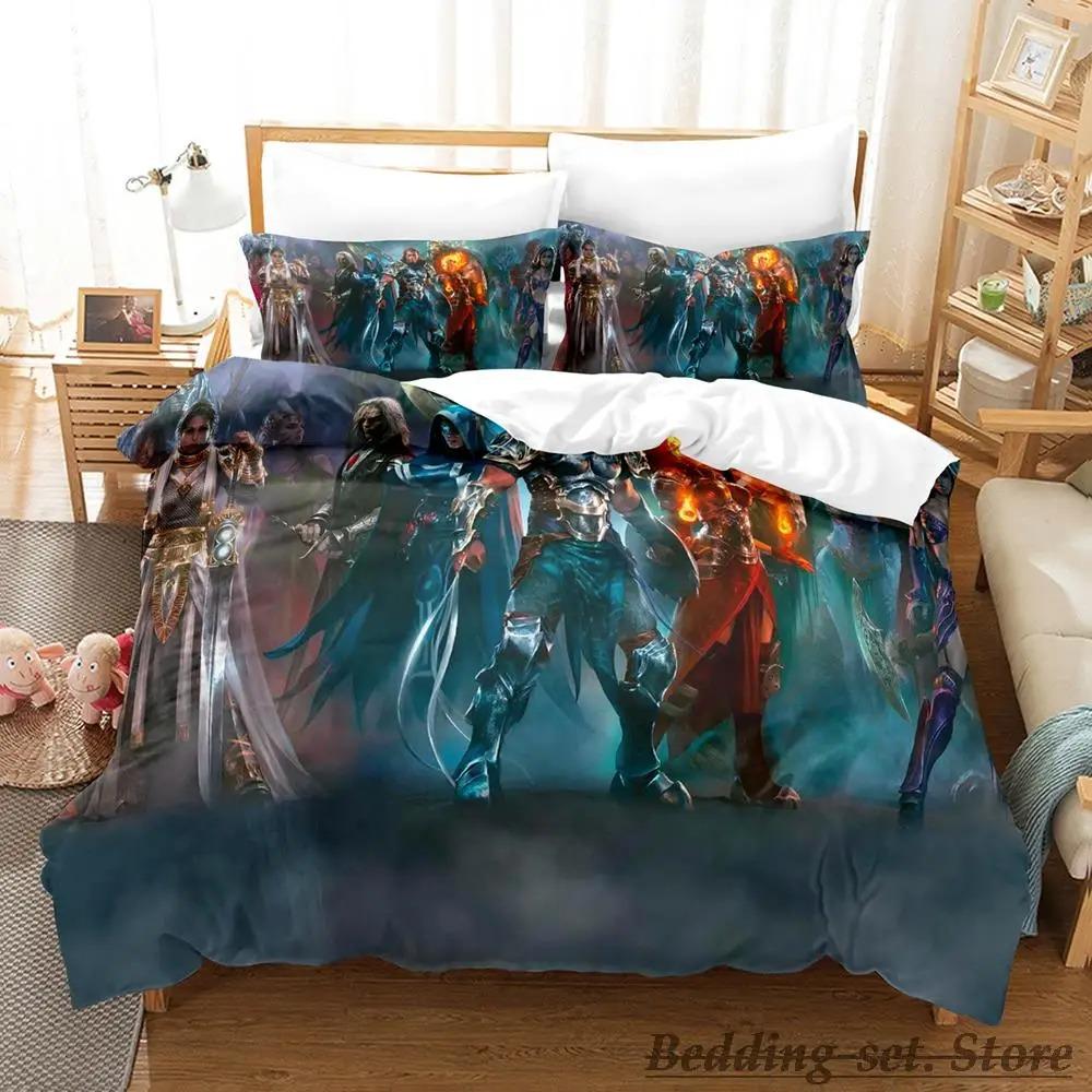 New M-Magic The Gathering Bedding Set Cartoon Anime Three-piece Set Adult Kid Bedroom Duvetcover Sets 3D Kawaii Twin Set