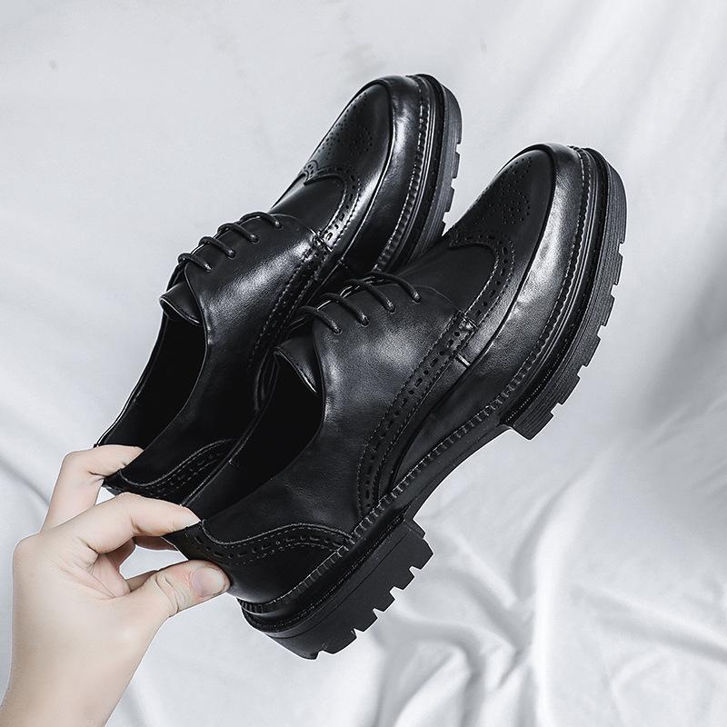 Brock casual leather shoes men's Korean version youth with suit leather shoes best man shoes business dress men's shoes PX16-R