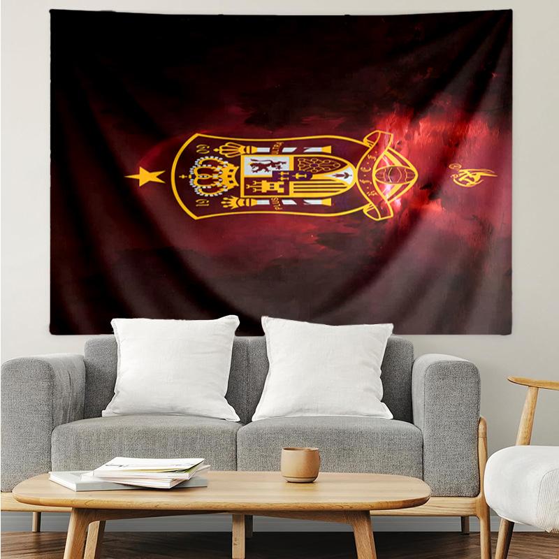 Spain's Royal Emblem Printed Printed Tapestry, for Bedroom,Livingroom, Dormitory, Large Wall Decor, Fabric Decor Fan Birthday Gifts