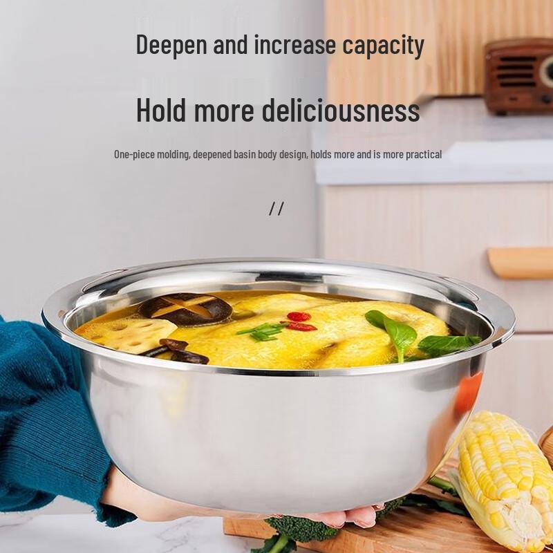 

Wuhé 304 Stainless Steel Multi-Purpose Mixing Bowl