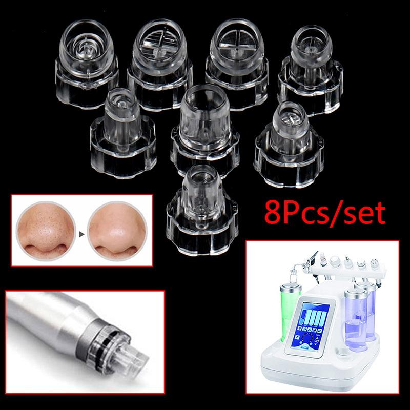 Water Oxygen Cleansing Device Replacement Tips 8Pcs Smooth Edge No Irritation for Sensitive Skin Facial Pore Deep Clean