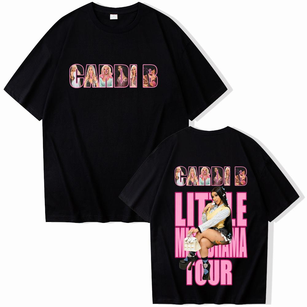 Cardi B Tour 2026 Tshirt Unisex Unisex Harajuku Short Sleeve Oneck Casual Shirt