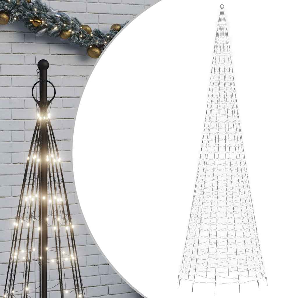 LED Christmas Tree 1534 Cold White LEDs 500 Cm