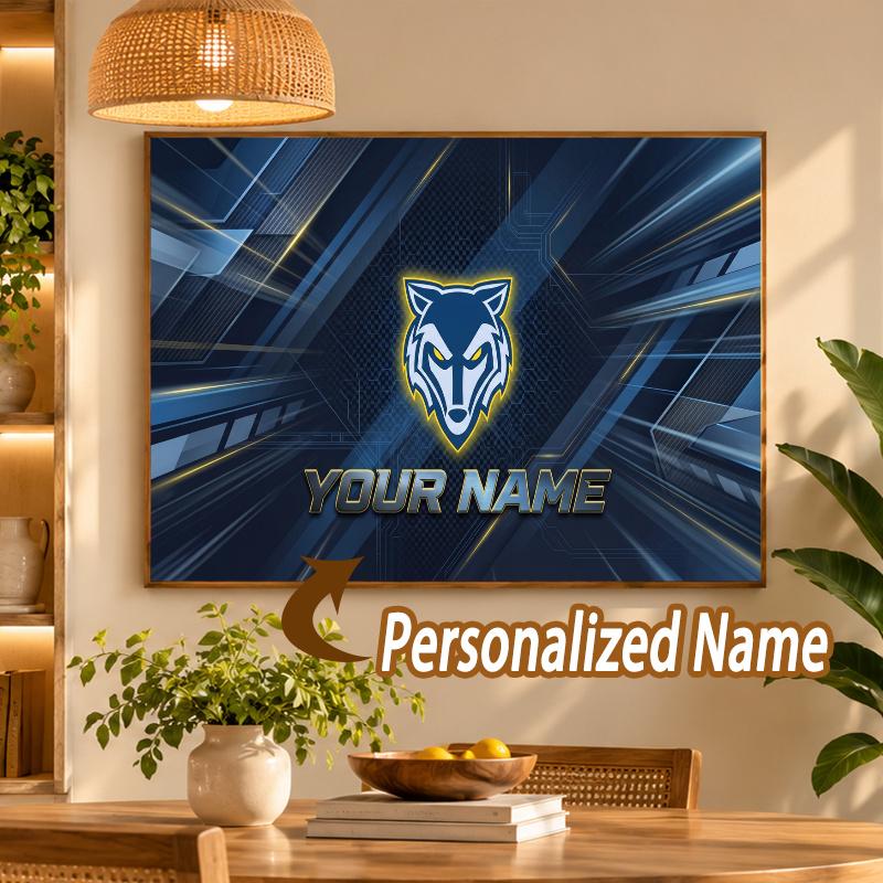 Custom Name Warrington Wolves 5D Diamond Painting Personalized Full Drill Diamond Art Kit Gift