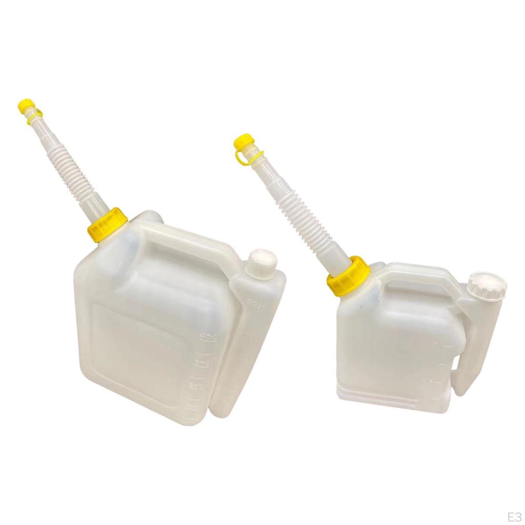 Fuel Mixing Container with Spout, Graduations, And Lid. Chainsaw Bottle. Sturdy Cup.