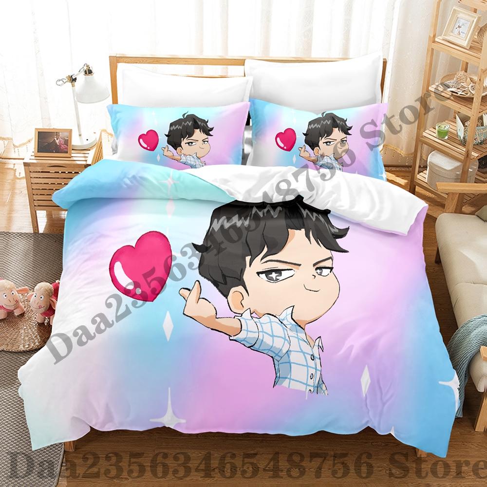 Set Biancheria da Letto Kpop Demon Hunters Singolo Gemello Matrimoniale Queen King Size Set Letto Saja Camere da Letto per Ragazzi Set Copripiumino Rumi Tuta Tre Pezzi