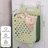 Wall-Mounted Dirty Clothes Basket Large-Capacity Folding Storage Basket Strong Load-Bearing Hollow Design For Ventilation