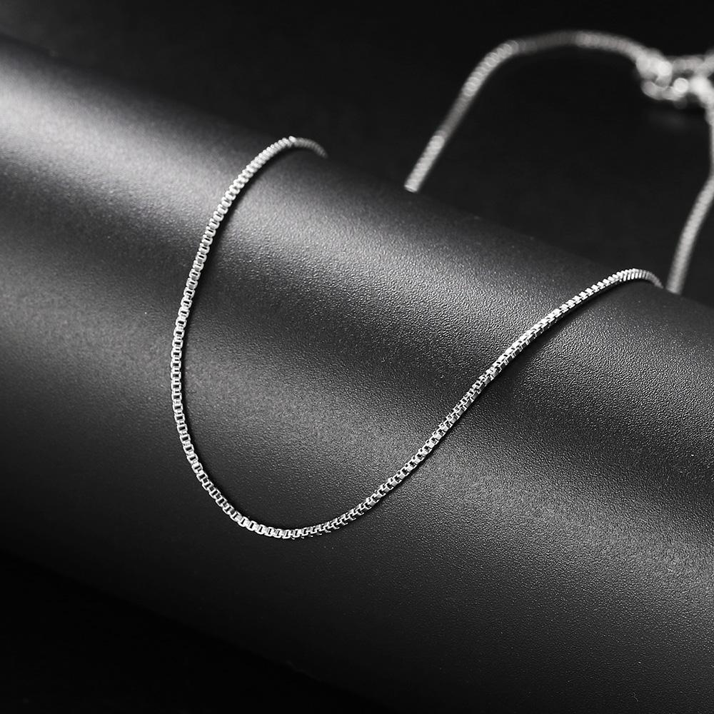Simple Chain Necklace for Women Gold Water-wave Snake Box Chain Clavicle Choker Jewelry on The Neck C002