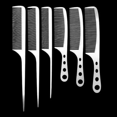 Silver Hairdressing Styling Comb Ultra-thin Metal Barber Comb New Anti Static Comb  Men
