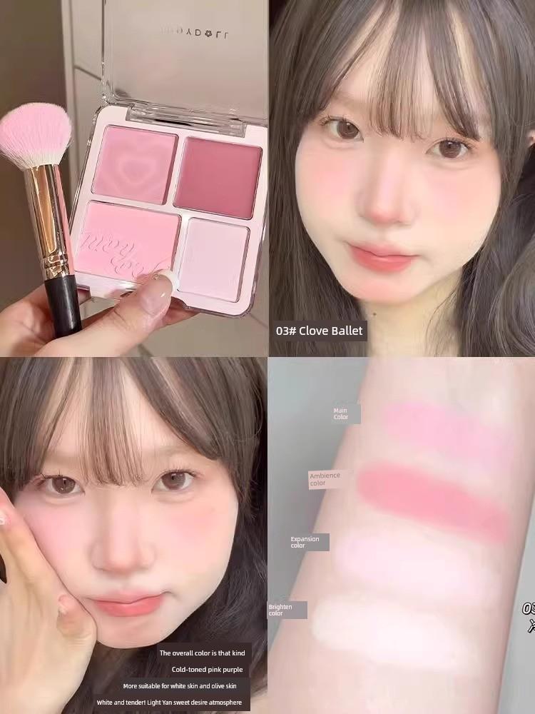 Judydoll Orange Blush Highlighter Multi-Use Cream for Contouring and Shading, Matte Face Brightening and Setting