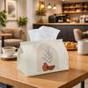 1pc Bohemian Terracotta Tissue Box Cover & Plant Holder - Washable Fabric Suitable for Living Room, Office, Entryway Storage, Compact Sturdy Arched Bo