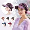 Breathable Headscarf with Brim Ethnic Prints Headscarf Baseball Cap  Summer Outdoor