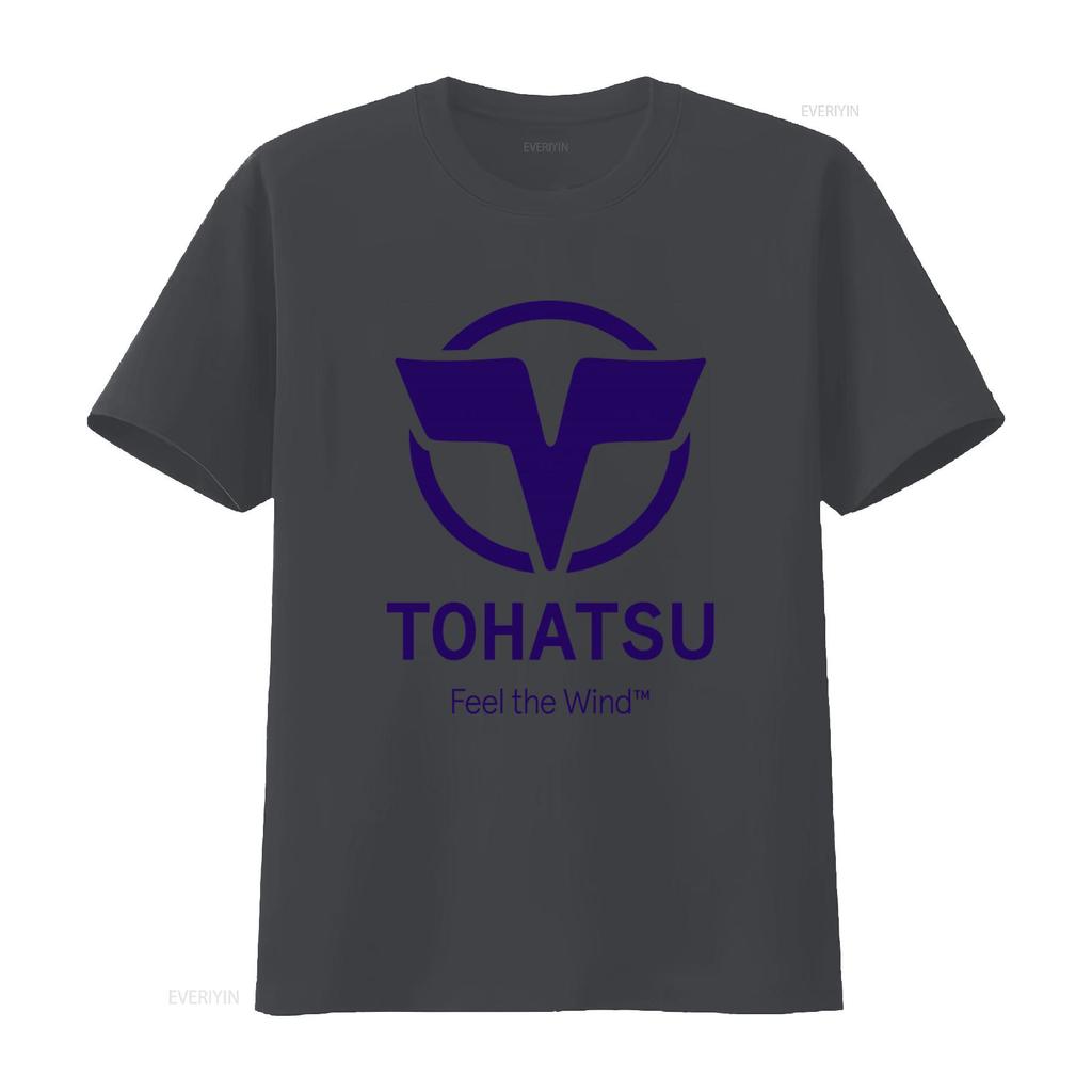 Tohatsu Feel The Wind Logo Print Unisex T-Shirt Stilvolles Design Bequeme Passform Perfekt Für Enthusiasten Vintage Unisex