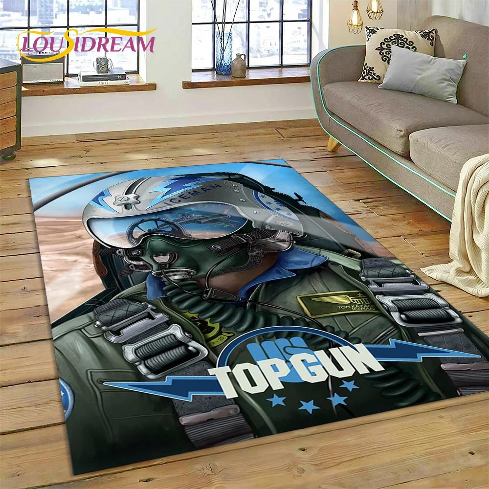 Top Gun Sign Tom Cruise Fighter Carpet Rug for Bedroom Living Room Home Sofa Decoration,Children Game Large Decor Floor Mat Gift