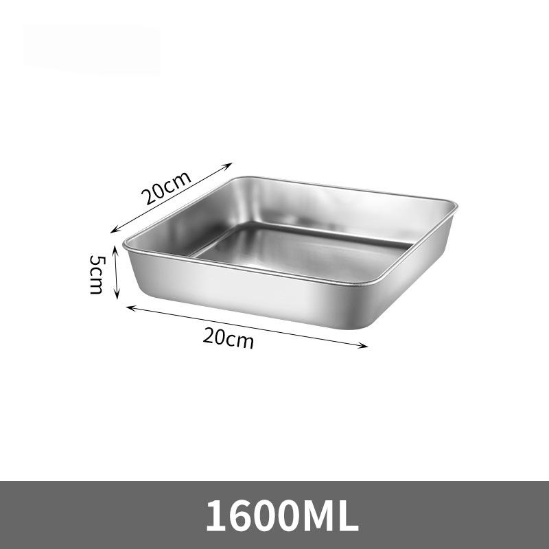 Square Cake Pan, 304 Stainless Steel Baking Pan for Lasagna Brownies, Bakeware for Oven Cooking, Bread Pie Mold