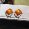 Exquisite Silver Rhinestone Geometric Stud Earrings: Retro, Versatile Fashion Jewelry for Women