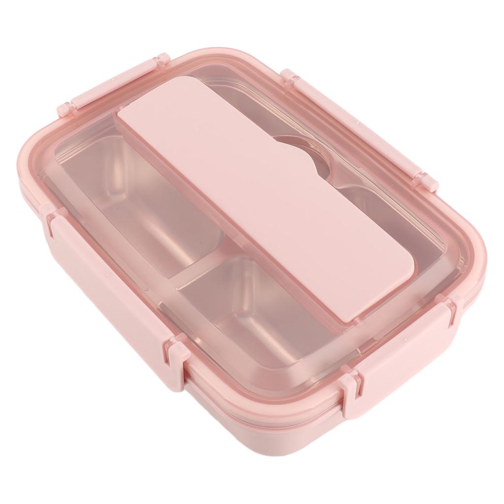 Lunch Box 4 Compartments Design 304 Stainless Steel Matching Tableware Portable Lunch Containers