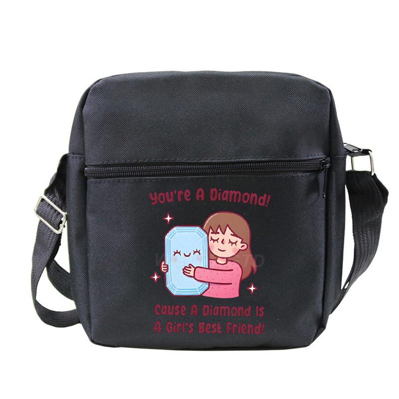 New student fashion shoulder bag personalized printing children's portable multifunctional messenger bag