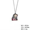 Cosplay Anime Accessory Kimetsu No Yaiba Pendant Necklace Tanjiro Kamado Spray Paint Oil Drop Alloy Charm Jewelry