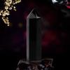 Black     Stone Point Healing Hexagonal Wand Column Immorcarphed Unique Design for Jewelry Making Decoration   Black 6x1.5 Cm 28G