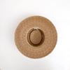 Concave Top Woven Straw Hat Summer Sunshade Sun Protection UV Protection Flat Edge Internet Celebrity Top Hat British Big Eave Hat