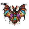 Acrylic Decoration with Bell Halloween 2D Chain, Bell, Stained Glass Ghost Bat Spooky Home Decorations Pumpkin Suncatcher Decor, Window Wall