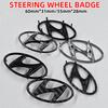 ABS Car Steering Wheel Emblem Sticker Accessories For Hyundai Genesis N-LINE I10 I20 I30 I40 IX20 IX35 Kona Getz Veloster Tucson Lf3