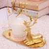 Gold/Silver Christmas Rotating Candle Holder Stainless Steel Rotating Candlesticks  Night