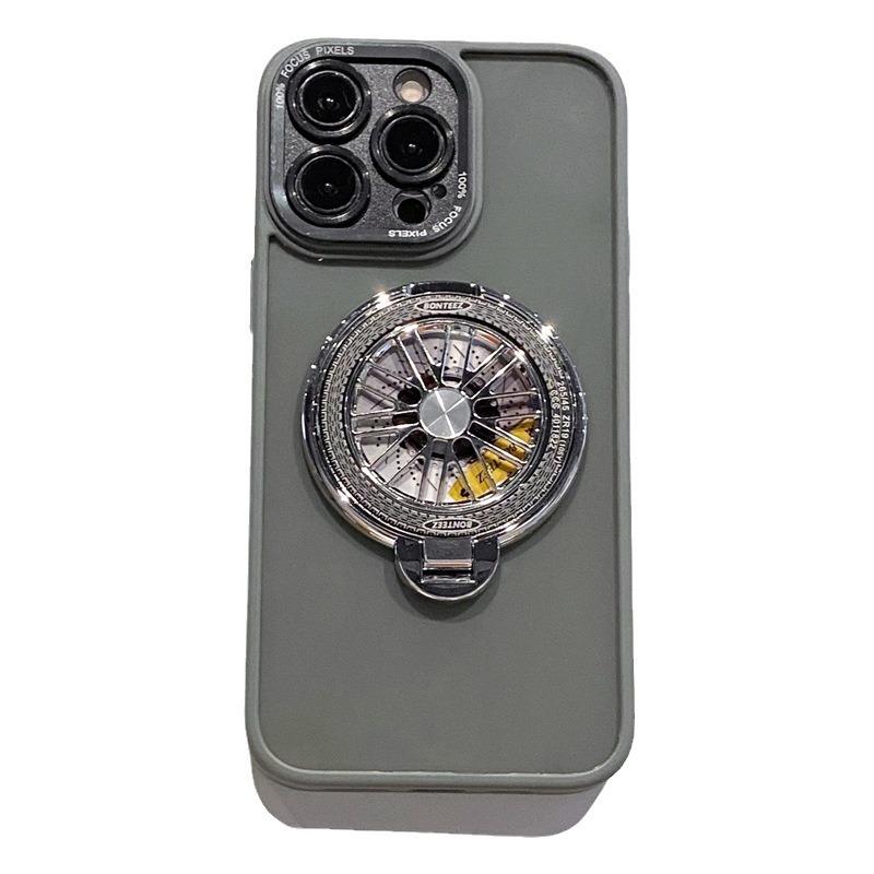 Metal Lens Is Suitable for Apple 15 Mobile Phone Case, Transparent IPhone16 Gyro Magnetic Suction Bracket 14promax Hard Case.