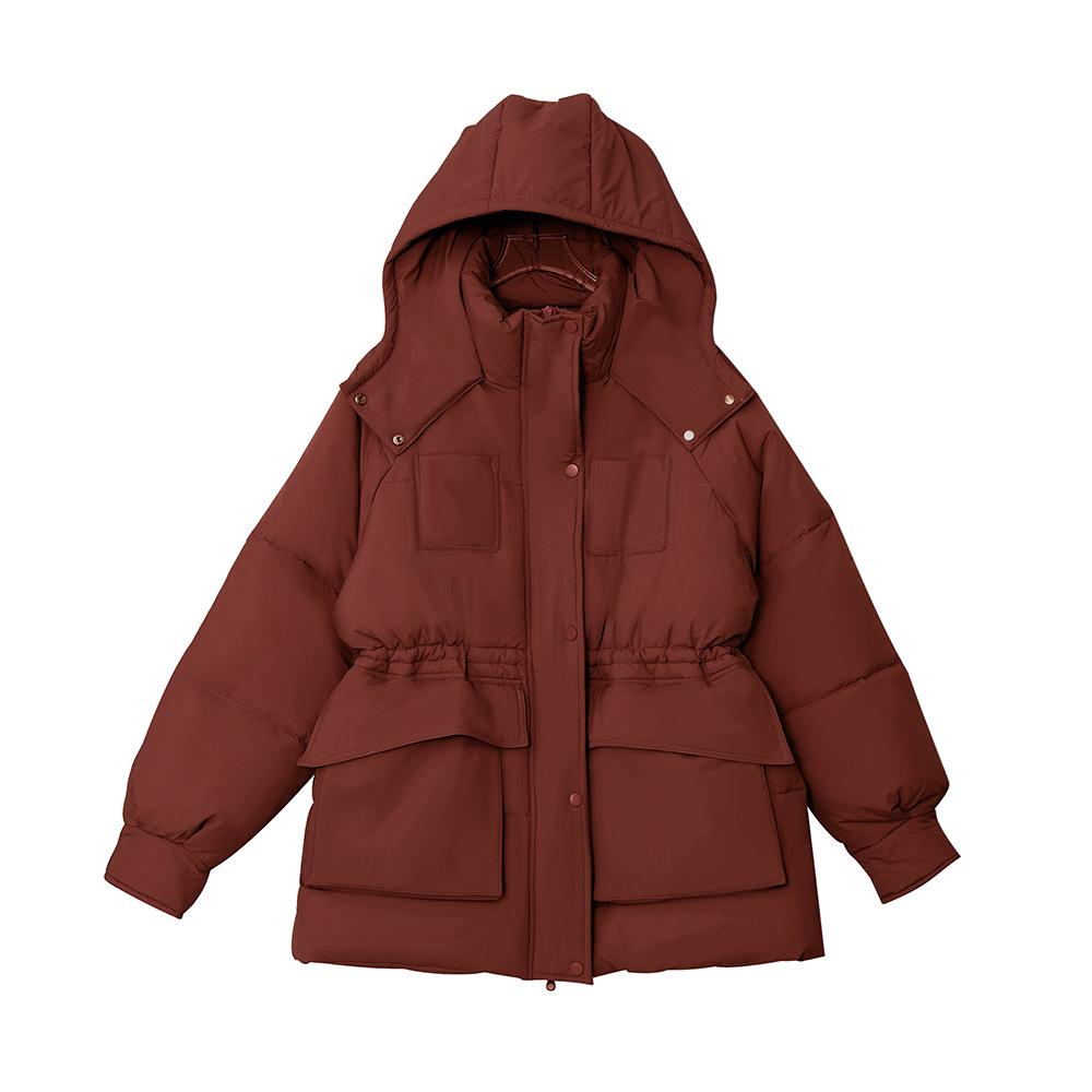 

Утепленное зимнее пальто большого размера, однотонная хлопковая куртка 5XL красный