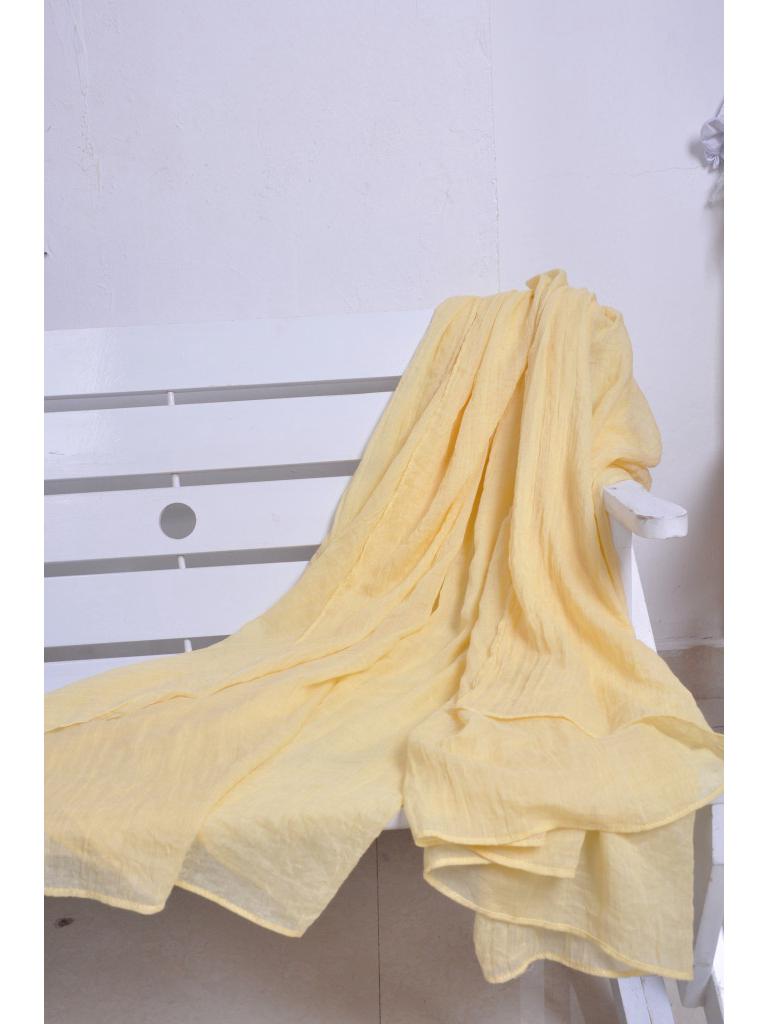 Luxusní japonská bavlněno-lněná šála: Podzimní/Zimní šál v bonbónových barvách a sluneční clona pro ženy