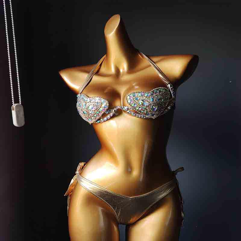 2021 European & American Rhinestone Bikini Swimwear