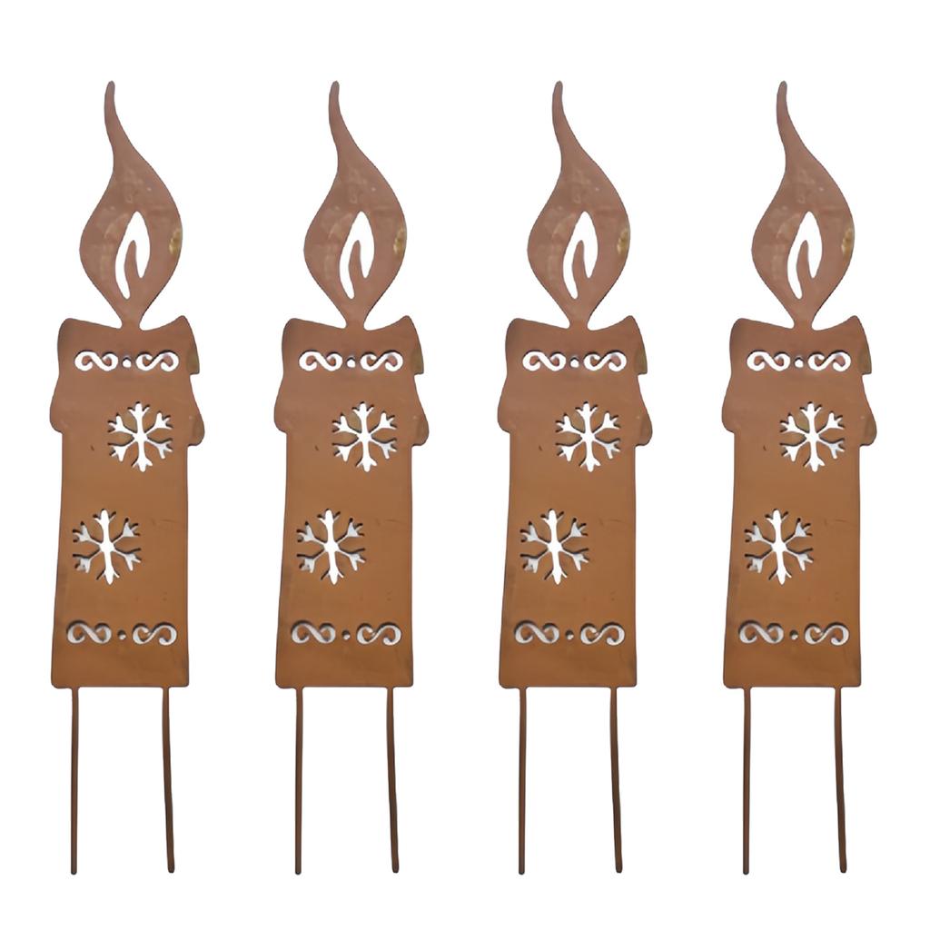 Outdoor Christmas Decorations for Home Metal Decorative Garden Stakes for Christmas Decors Tree Yard Signs for Garden