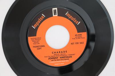 7inch Record JOHNNY HARTMAN HANK JONES  Charade  Our Time 45220PROMO IMPULSE 1964 US Jazz Used