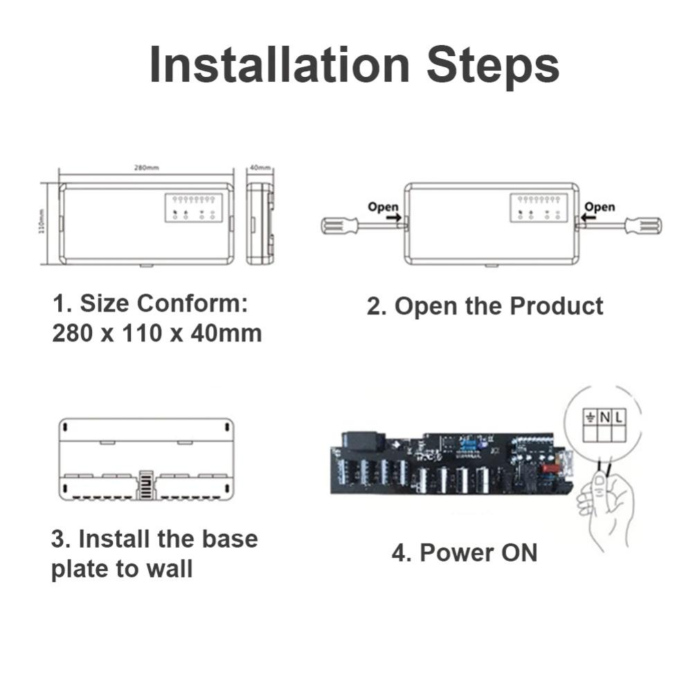 

For Underfloor Heating 8 Channel Central Controller Hub for Precise Temperature Control and Zone Valve Management China Mainland