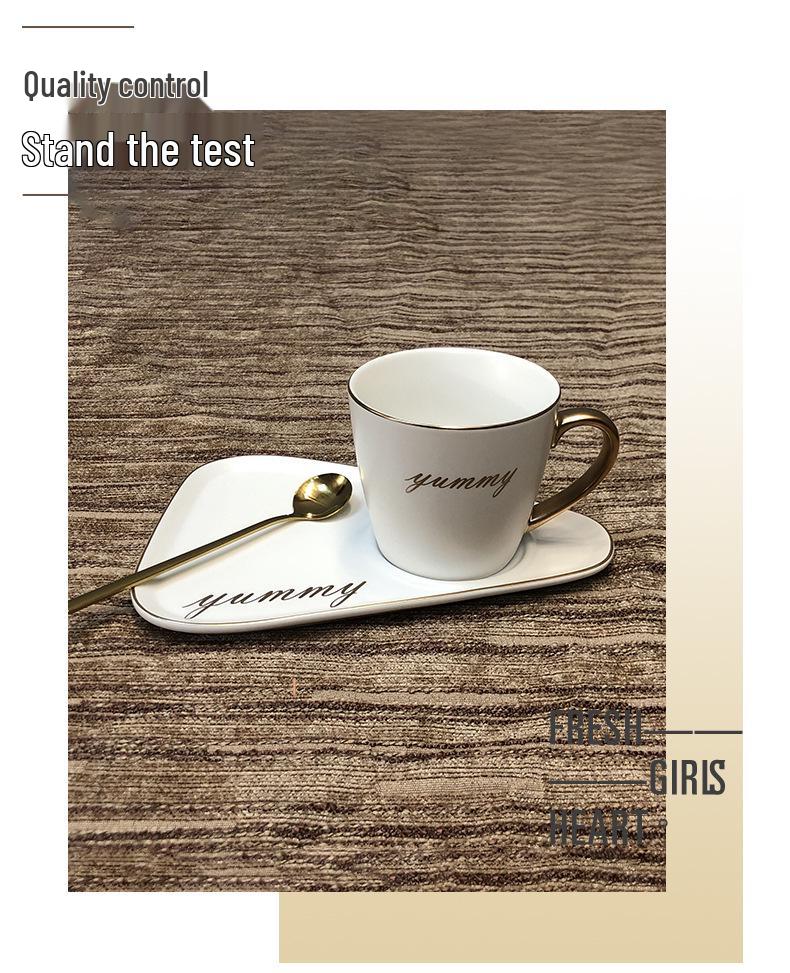 Luxury Triangle Coffee Cup & Saucer Set with Spoon - Ideal Gift with Custom Logo