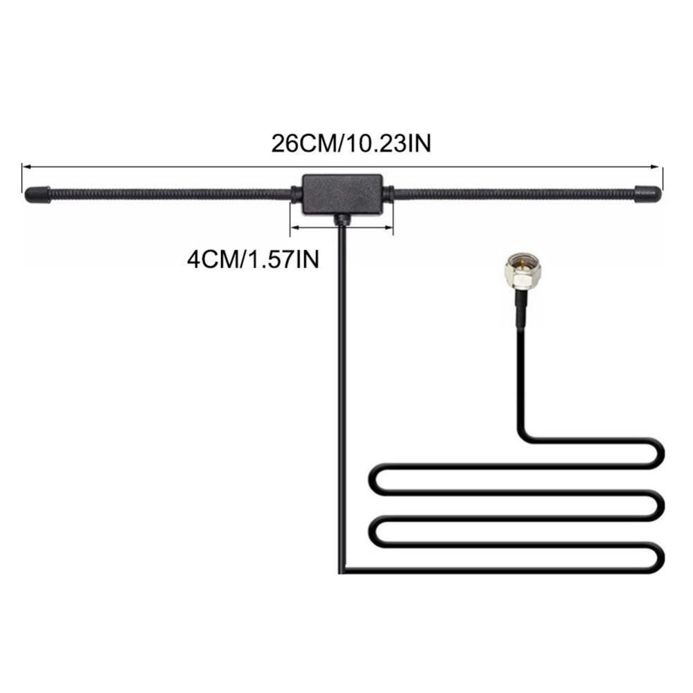 Portable 75Ohm Radio Antenna Universal Stereo FM Antenna Plug Play Aerial Connector Home Theater