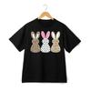 Trendy Mixed Pattern Bunny T-Shirt Rabbit Easter Style Casual Tee for Men Women