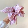 Elastic Plaid Silk Ribbon Scrunchies Korean Style Large Intestine Hair Ring  Girls