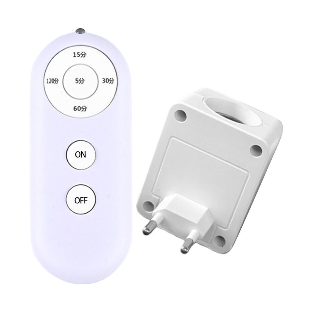 Simple Installation E27 Socket Base Timer Remote Control 5 Time Setting for Energy Efficient Home Lighting EU Plug