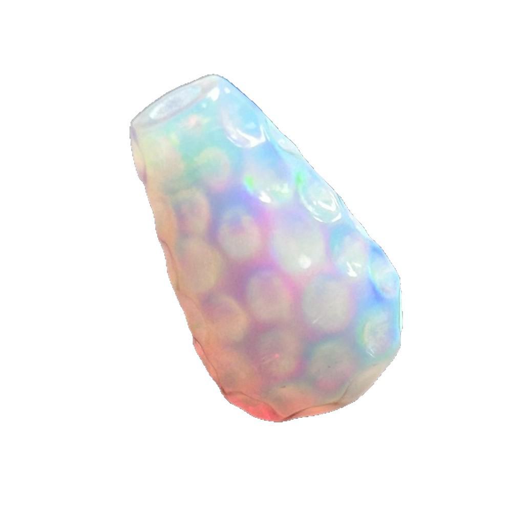 Wenwan White Rainbow Three-Way Seven-Color Synthetic Opal Beaded Bracelet