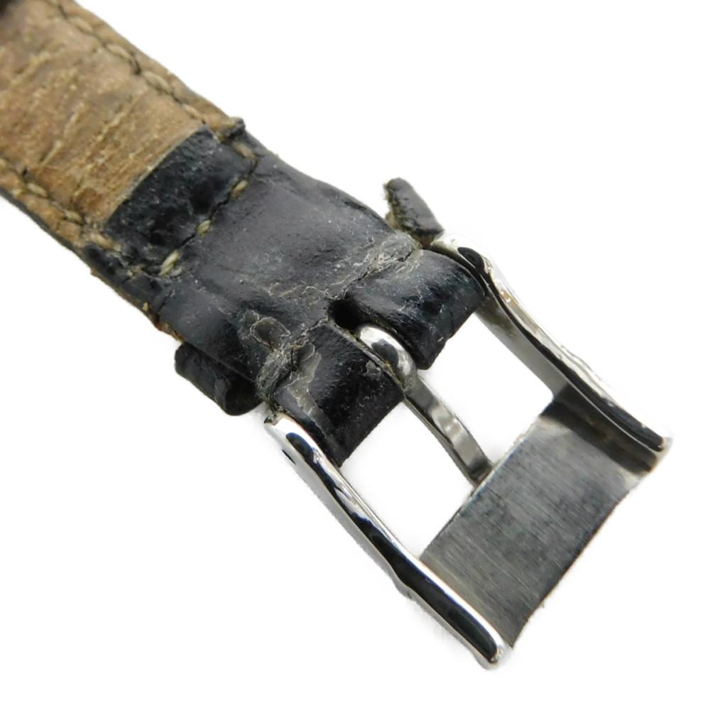 Used 9539 5500L 7975 Quartz Black Dial Leather Strap Damaged Junk Women's from Japan AUTHENTIC