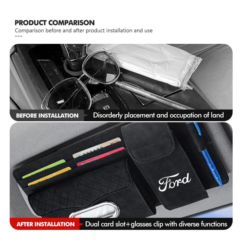 Car Accessories Sunvisor Tissue Box Paper Towel Storage Holder For Ford Fiesta Ranger Mondeo Escape Ecosport Fusion Explorer