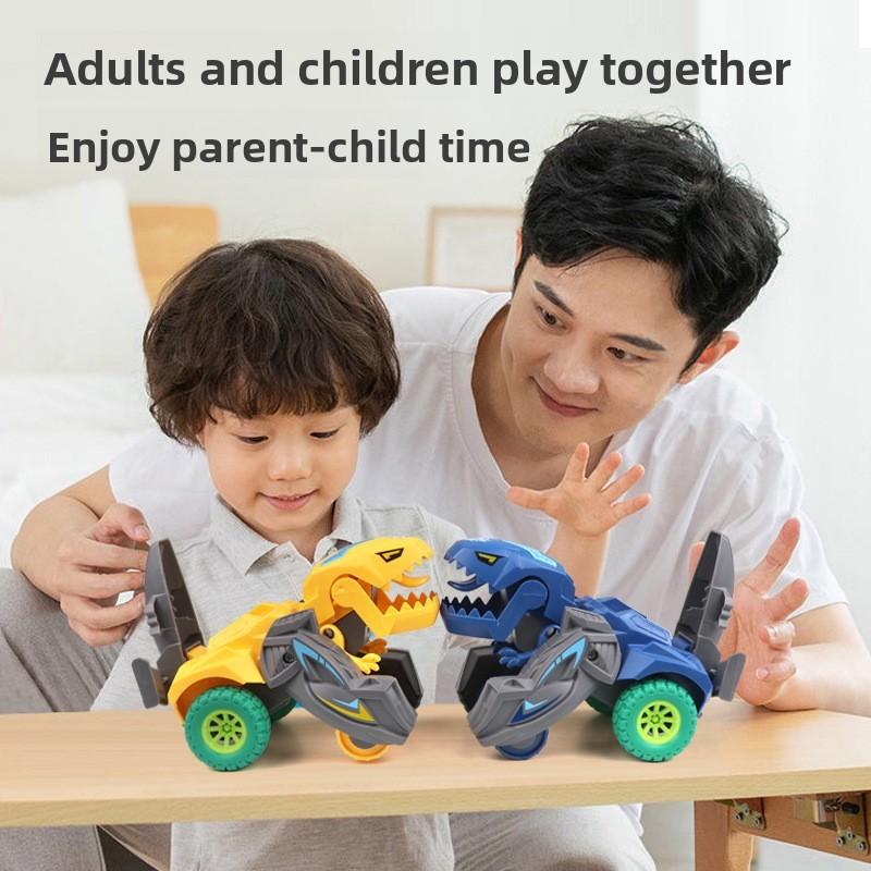 Impact Automatic Deformation Tyrannosaurus Rex Racing Children Toy For Kids Age 3 And Up