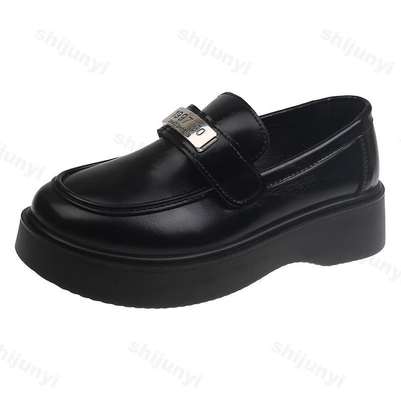 Fashion Platforms Loafers Spring 2025 New Style Round Toe Non Slip Comfortable Casual Shoes Fashion Slip on Women's Flat Retro Shoes