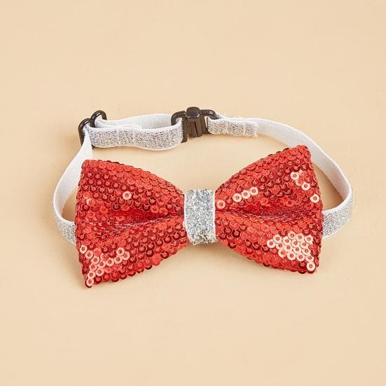 Haustier-Pailletten-Bowknot-Halsband, verstellbar, leicht, süß, niedlich, Katze, kleiner, mittelgroßer Hund, Welpe, Halskette, Heimtierbedarf