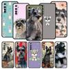 Cartoon Schnauzer Dog Phone Case For Realme 12 11 10 9 8 5G 7 6 GT5 GT3 GT2 Pro C21 C11 C25 C35 For Realme GT Neo 2 3 3T 5 Cover