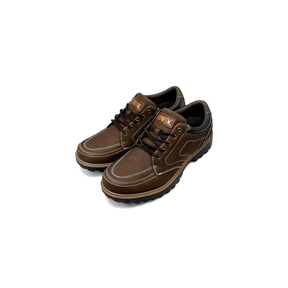 Edwin Waterproof Casual Shoes, Ultralight Leather Sneakers, Men's Walking Shoes, PU Leather, EVA